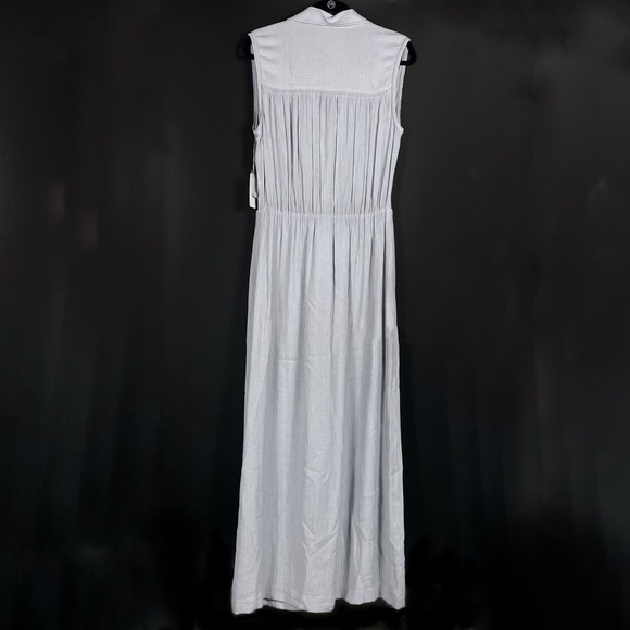 Brochu Walker Madsen Sleeveless Maxi‎ Dress Lavender Button Front Tie - Picture 11 of 11